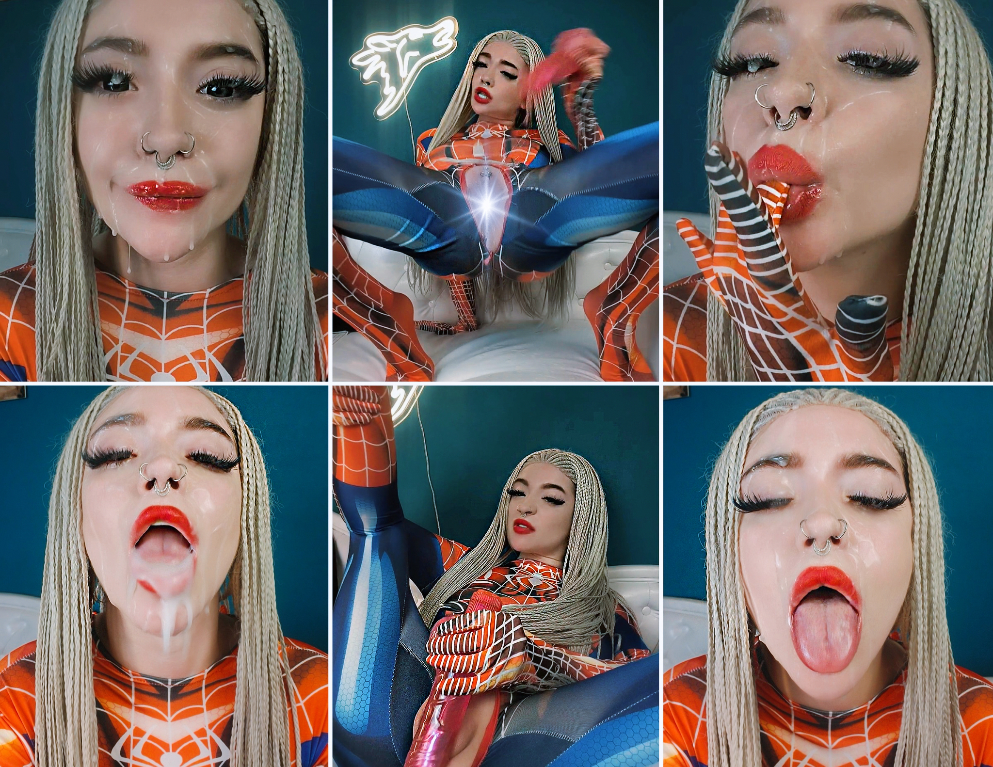 vvolfie - SpiderWoman na mokro!